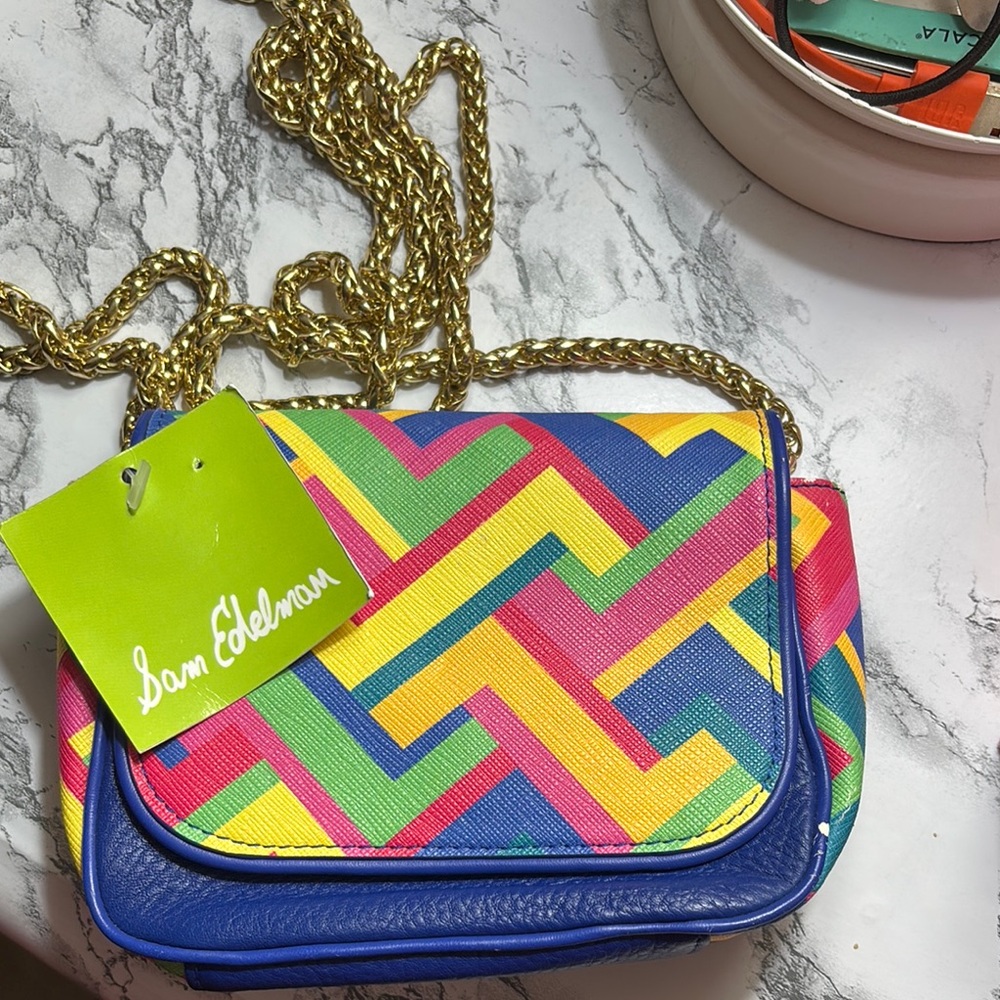 Sam Edelman Multicolor Chevron Crossbody Bag